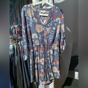 Loft Floral Button-Up Dress